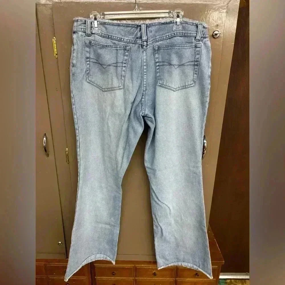 Y2K style light denim flare jeans - Picture 3 of 6